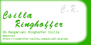 csilla ringhoffer business card